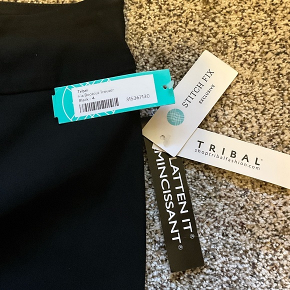 Tribal Black Bootcut Trousers - Picture 2 of 3